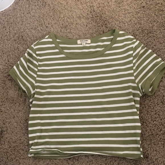 Heart & Hips Tops - ・❥・G&W Striped Cropped